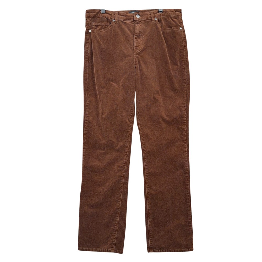 Well Worn Corduroy Straight Leg Women 12/32 Cotton Elastane Brown Pants